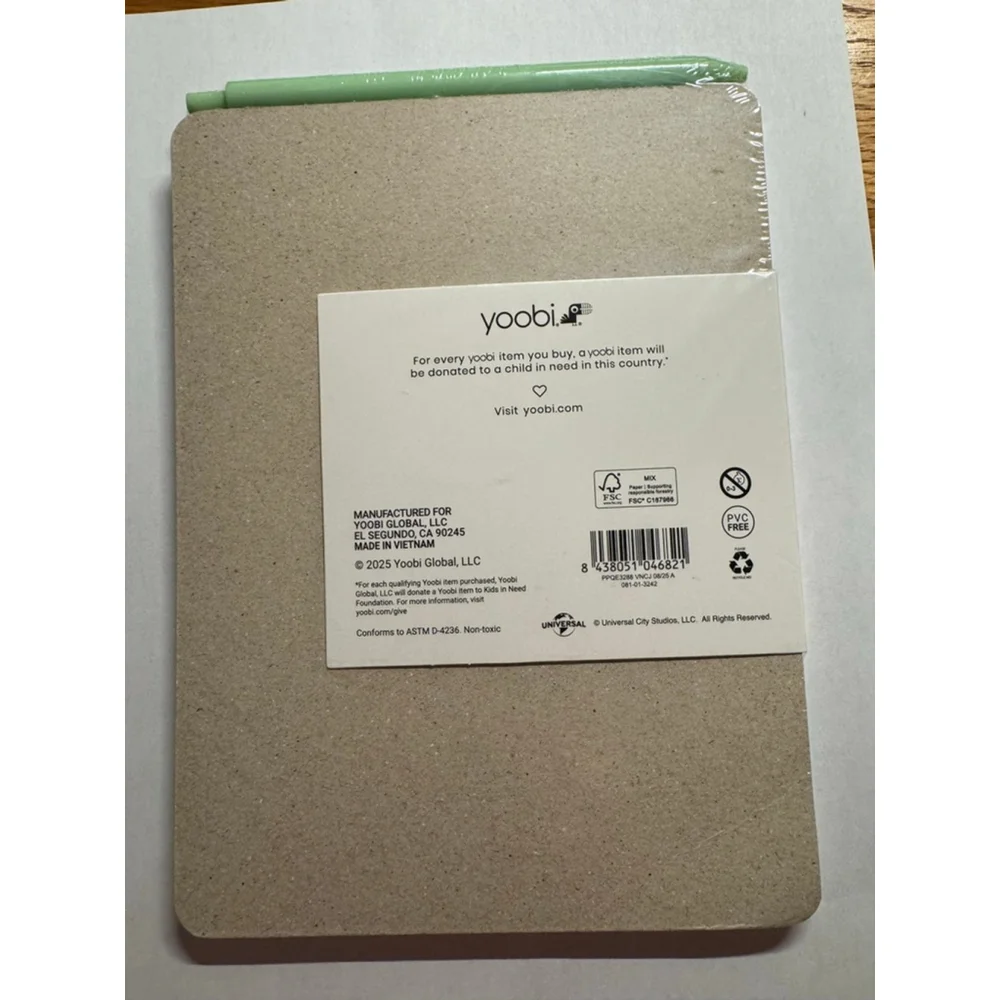 Wicked Katie Kime Notebook & Pen 2 pc Set Yoobi - Green Brand new sealed